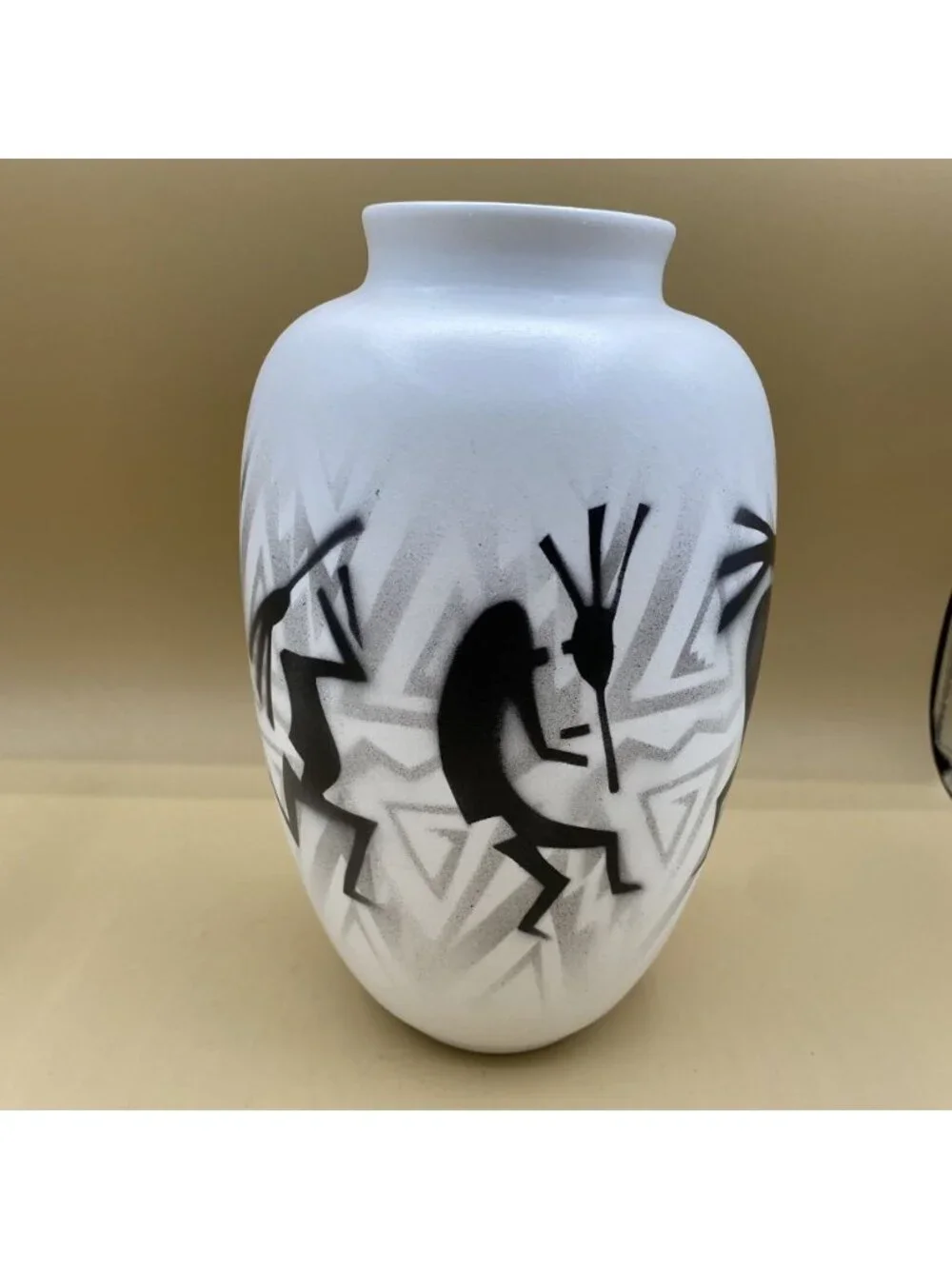 Navajo Signed Pottery Vase James Benally Dine Kokopelli 9.5” Native American